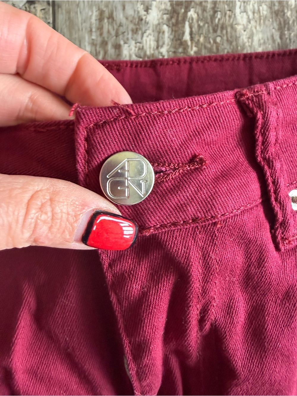 2 for $10 sale: ADJN Maroon red skinny pants (M) 28 inch waist. - Picture 2 of 5